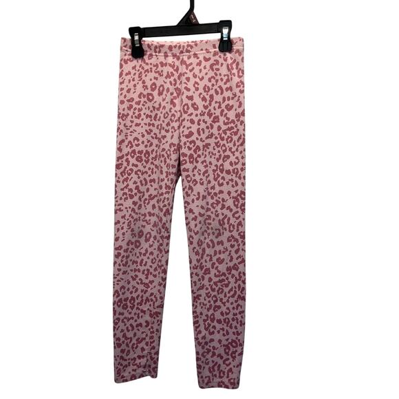 Old Navy | Pink Leopard Animal Print Legging Girls Size M (8) - Picture 2 of 5